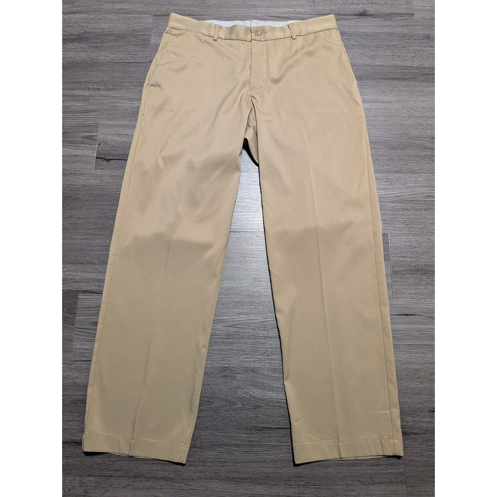 Nike Men's Beige Dri-FIT Chino Stretch Flat Front Golf Pants Size 34x36 (34x30)